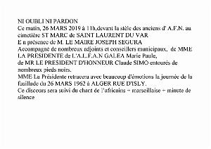 2019 03 26 ST LAURENT DU VARCOMMEMORATION DU MASSACRE DU 26 03 1962 RUE D ISLY A ALGER (1)